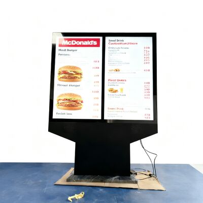 55 اینچ آگهی دیجیتال در فضای باز با روشنایی 3000-4000 نیت Adobe RGB 98٪ رنگ و IP65 کیوسک تبلیغاتی ضد آب